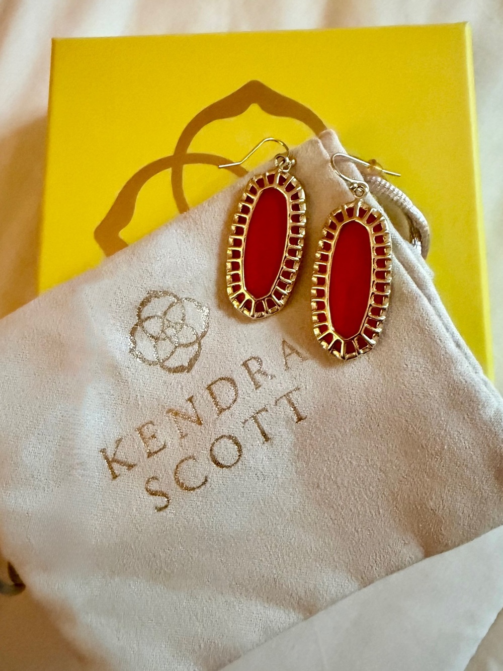 Kendra Scott Red Dayla Earrings